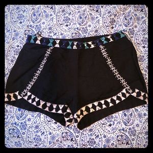 Free People Petal Embellished Embroidered Shorts
